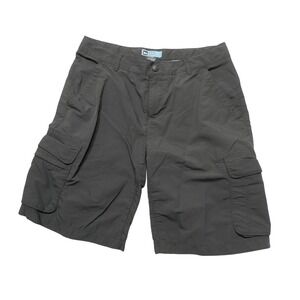 REI Cargo Shorts Womens 10 Gray Nylon Hiking Quick Dry Outdoor Travel Casual
